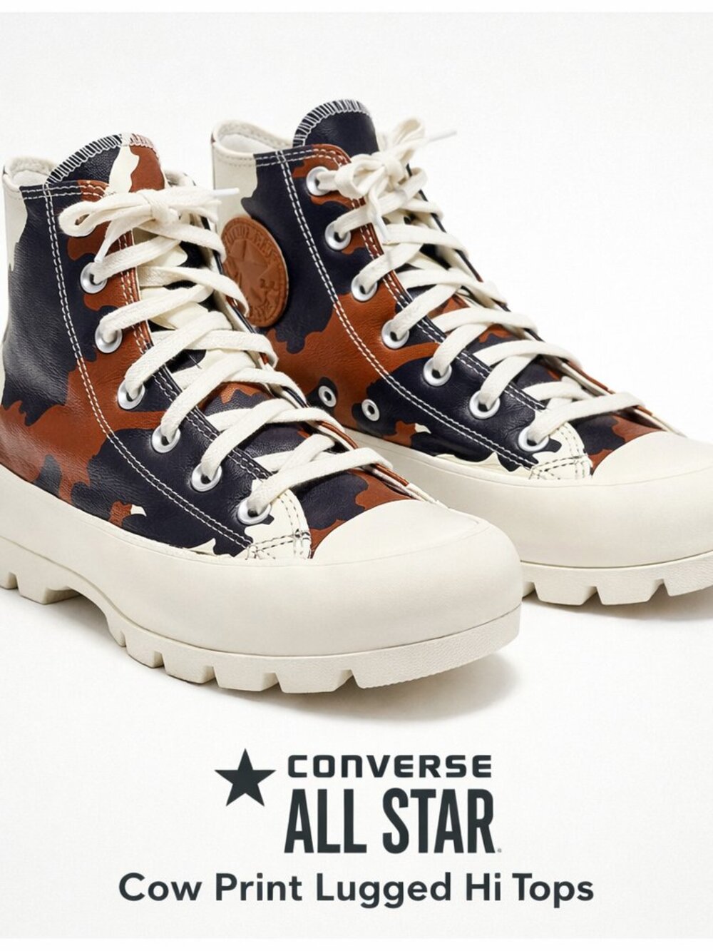 Converse Custom Chuck 70 By You Womens Sz 8  Cow All Star Lugged Hi Top Sneakers